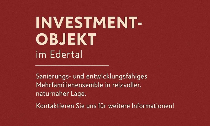 Drei Mehrfamilienhäuser im Dornröschenschlaf –  Repositionierungsobjekt in ruhiger Ortsrandlage!